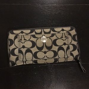 Coach zippered wallet